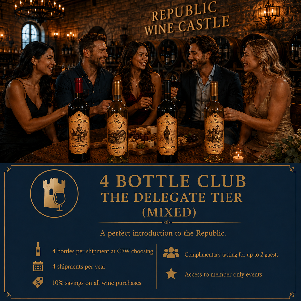 THE 4 BOTTLE CLUB - THE DELEGATE TIER (Mixed)