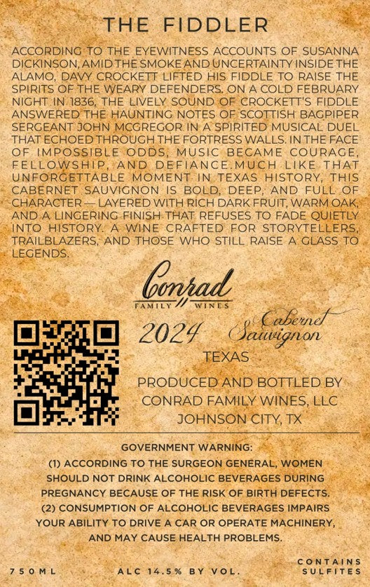 The Fiddler - Texas Republic Cabernet Sauvignon